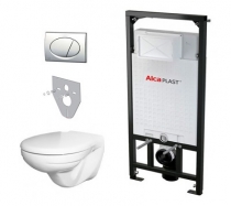 Инсталляция ALCAPLAST комплект 5 в 1 с кнопкой хром